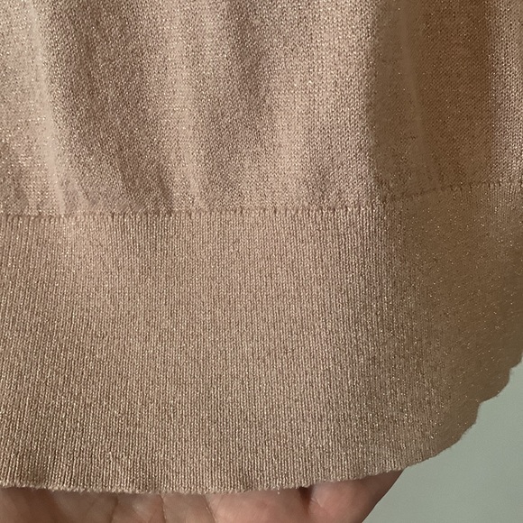 WHBM, Sz L, rose gold sweater with crochet stitch and frill detail. - Picture 5 of 9